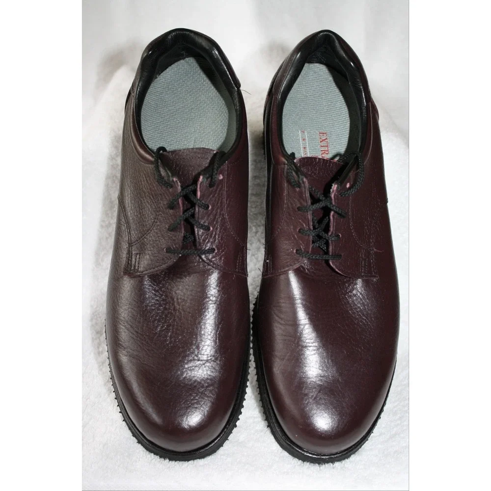 PW Minor Oxblood Leather Lace Up Shoe Men 9.5 Narrow Vibram Orthotic Orthopedic